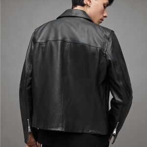 ALL SAINTS | Men's XL Cropped Leather Jacket